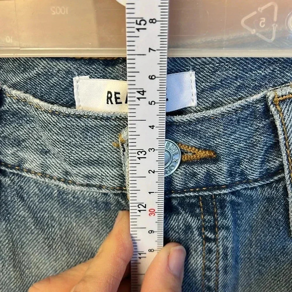 Re/Done Blue Flare & Wide Leg Jeans - Picture 5 of 11